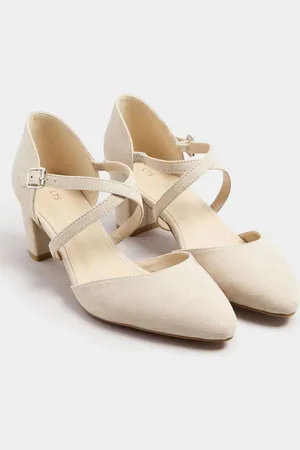 Long Tall Sally Nude Cross Strap Maryjane Pumps AU 12 (EU 43)