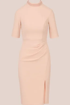 Adrianna Papell Embellished Crepe Short Dress AU 16