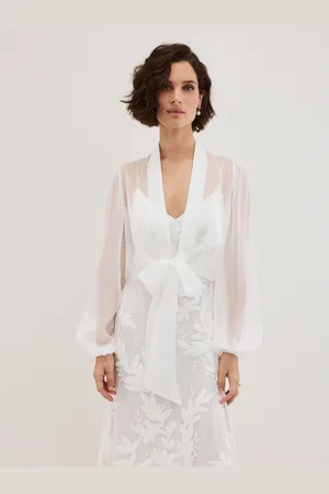 Phase Eight White Arabella Ivory Silk Cover-Up M