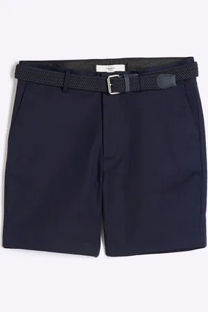 River Island Belted Core Decal Chino Shorts 34W x 31L (UK 34 R)