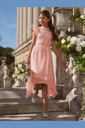 Lipsy London Lace Front Flutter Sleeve Occasion Dress (5-16yrs) 8 Years (128 cm)