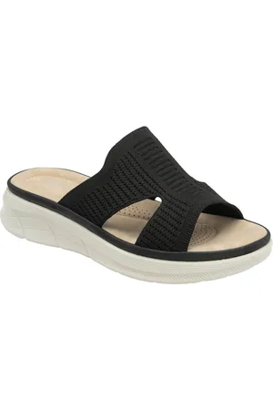 Dunlop Black Elasticated Mules Wedge Sandals eu41uk7
