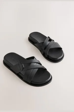 Next Black Smart Leather Sandals AU 10 (EU 28)