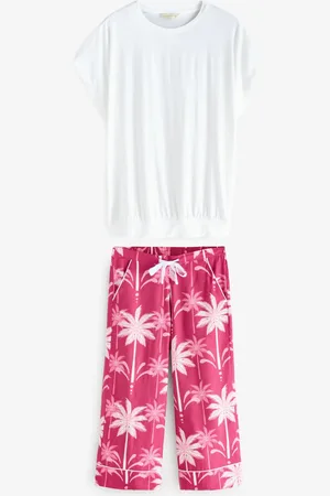 Cyberjammies Pink Slouch Jersey Top and Printed Bottoms Pyjamas Set 10