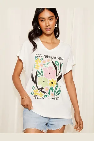 Friends Like These Ivory White Short Sleeve Slub Logo Tunic T-Shirt 12