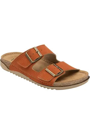 Lotus Orange Open Toe Mule Sandals AU 7 (EU 38)