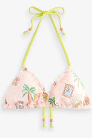 Never Fully Dressed Ecru Triangle Element Triangle Bikini Top 12