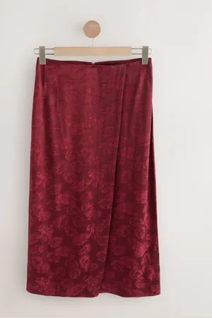 Next Satin Jacquard Midi Sarong Skirt 14xltall