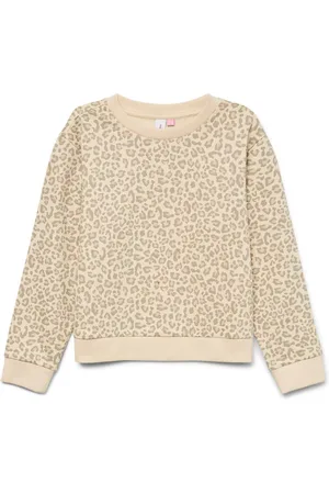 VERO MODA Cream Printed Long Sleeved Cream T-Shirt 146152cm