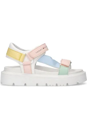 Tommy Hilfiger White Multicolour Strap Sandals uk5eu38
