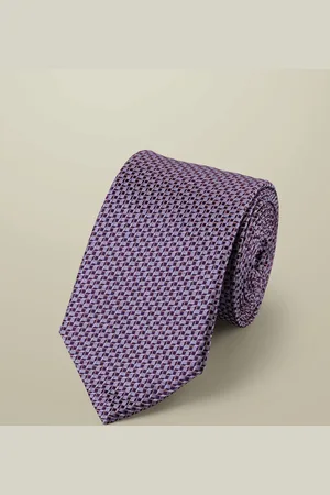 Charles Tyrwhitt Purple Stain Resistant Geo Tie One
