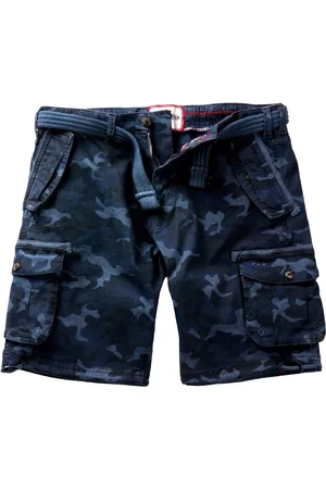 Joe Browns Multi Pocket Knee Length Belted Relaxed Fit Camo Cargo Shorts 38