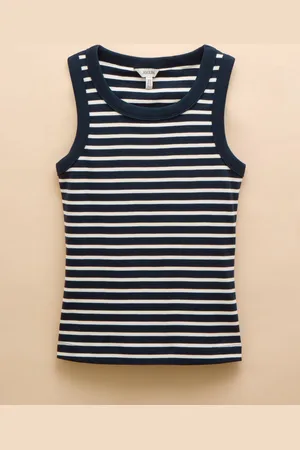 Joules Harbour Navy & Cream Striped Jersey Vest 14