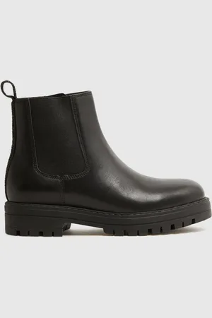 Reiss Black Mia Leather Sparkle Chelsea Boots AU 1 (EU 32.5)