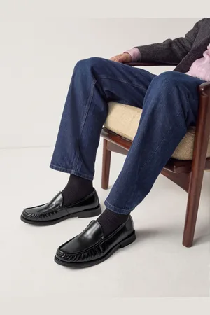Next Rouched Front Leather Loafers uk8eu42