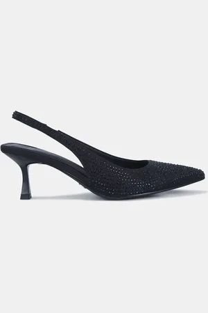 Novo Ionna Luxe Diamante Mid Heel Point Toe Slingback Courts eu39uk6
