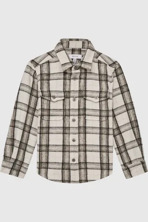 Reiss Mason 9-12 yrs Long Sleeve Brushed Check Overshirt 134140cm