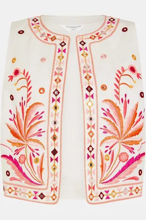 Accessorize Mirror & Palm Embroidered Skirt medium