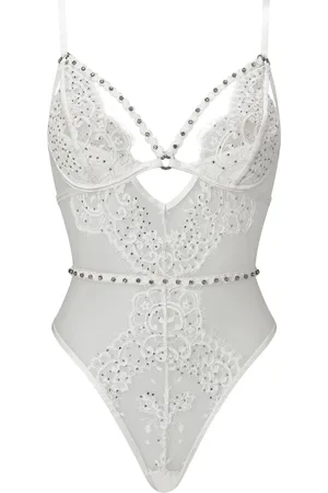 Ann Summers Yellow Astrid Diamante Crotchless Body medium