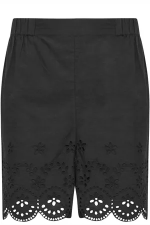 Long Tall Sally Broderie Anglaise 100% Cotton Shorts AU 8 Tall