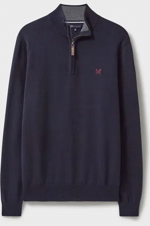 J.Crew Blue 100% Cotton Classic Half Zip Knit Sweater XXL