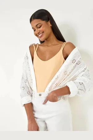 Roman Orange Plain Double Strap Stretch Vest Top AU 16