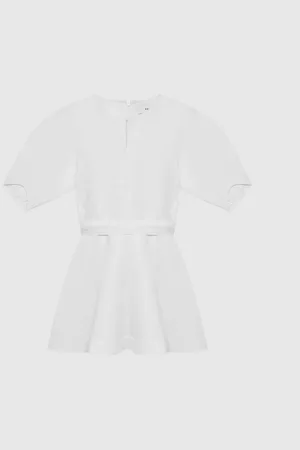 Reiss Freeda 4-9 yrs Heart Print Linen Mini Dress 104110cm
