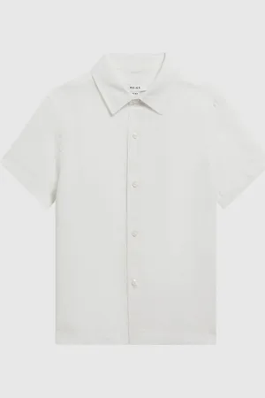 Reiss Holiday 3-9 yrs Short Sleeve Linen Shirt 104110cm