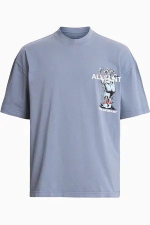 AllSaints AllSaints Blue Undergang Short Sleeves Crew T-Shirt XL