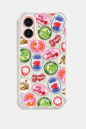 Skinnydip Pink Myth iPhone 16 Plus Case Bow Stripe one