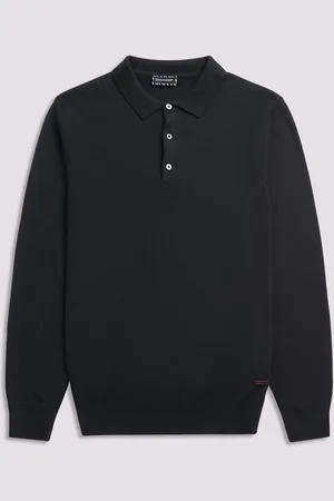 Duchamp Long Sleeve Knit Polo Shirt M
