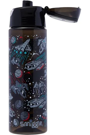 SMIGGLE Black Eclipse Plastic Flip Lid Drink Bottle 750ml one