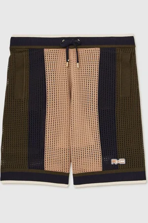 Reiss Refresh Ché Crochet Colour-Block Shorts xlarge