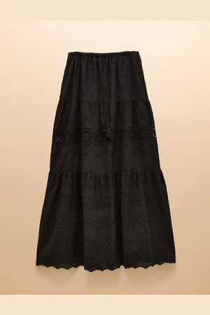 Joules Broderie Tiered Maxi Skirt 14