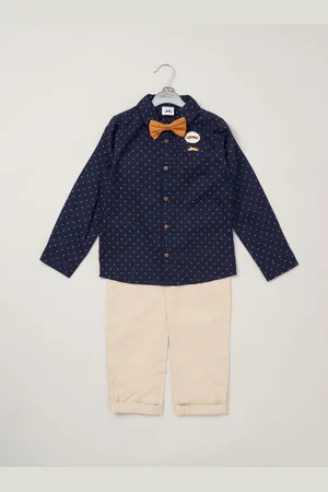 Little Gent Bow Tie Mock 100% Cotton Shirt and Trousers with Braces Outfit Set 7492cm