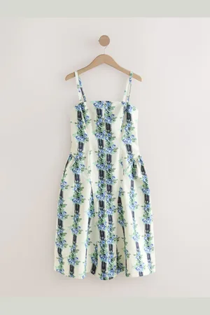 Cath Kidston Strappy Midi 100% Cotton Dress 12