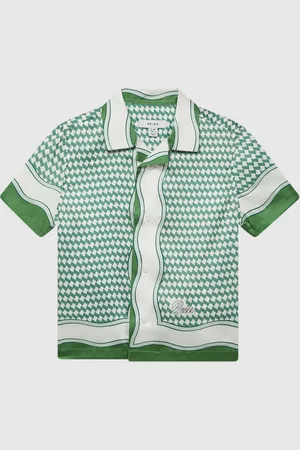 Reiss Vanpelt 9-12 yrs Printed Cuban Collar Short Sleeve Shirt 134140cm