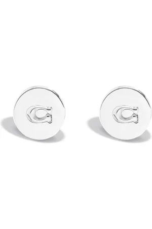 Coach Signature Coin Stud Earrings One