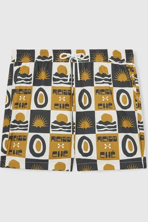 Reiss Trinity Ché Sunset-Print Swim Shorts large