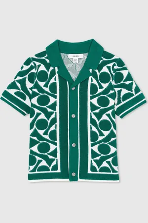 Reiss Edmonds 3-9 yrs Abstract-Pattern Towelling Shirt 8