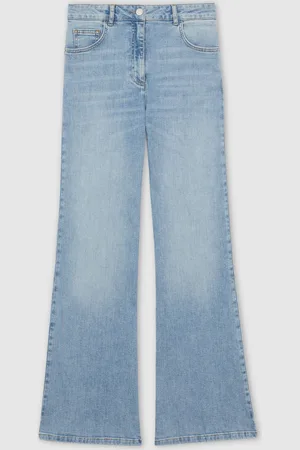 Reiss Light Blue Bonnie Mid Rise Flared Jeans waistsize30in