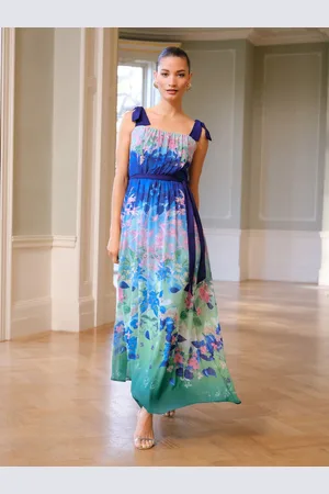 Love & Roses Petite Ombre Tie Shoulder Belted Midaxi Dress 12