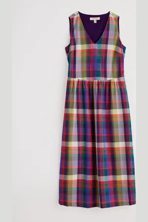 Seasalt Cornwall Lowland Heather Sleeveless 100% Organic Cotton Dress 12
