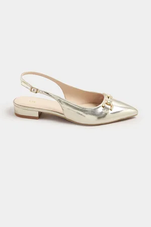 Long Tall Sally Metal Trim Sling Back Shoes eu43uk9