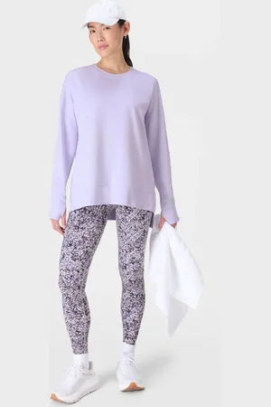Sweaty Betty Purple After Class Longline Sweatshirt
