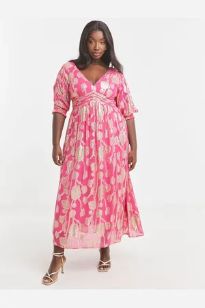 Simply Be Jacquard Frill Detail Maxi Dress 10