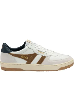 Gola White Mens Hawk Leather Lace-Up Trainers AU 6 (EU 40)