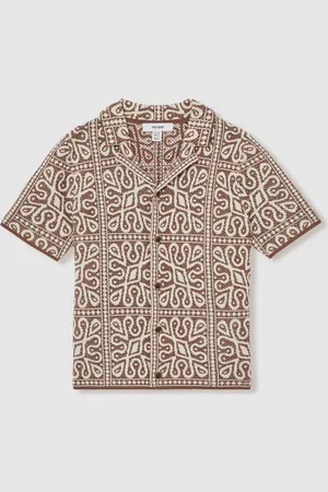 Reiss River 3-9 yrs Tile Pattern Knit Shirt 4