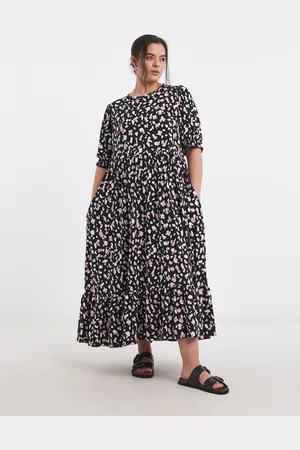 Simply Be Supersoft Midi Dress With Tier Detail 12