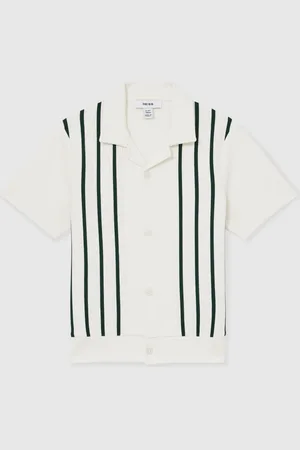 Reiss Chaplin 3-9 yrs Stripe Cuban Collar Shirt 6